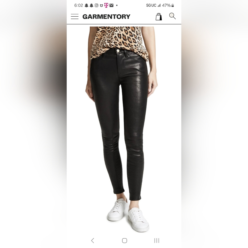 NWT Frame le high skinny ankle coated jeans size 31